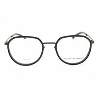 Porsche Men's Eyeglasses - Brown/Green Injected Propionate Round Frame | P8740 53D000 ,