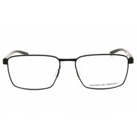 Porsche Men's Eyeglasses - Schwarz/Grey Stainless Steel Full Rim Frame | P8744 55A ,