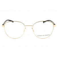 Porsche Men's Eyeglasses - Gold/Black Stainless Steel Round Full Rim Frame | P8746 53C ,