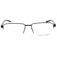 Porsche Men's Eyeglasses - Black Metal Rectangular Shape Half Rim Frame | P8747 56A ,