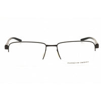 Porsche Men's Eyeglasses - Dark Grey/Black Metal Rectangular Shape Frame | P8747 56B ,