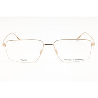 Porsche Men's Eyeglasses - Gold/Titanium Rectangular Shape Full Rim Frame | P8750 57B ,