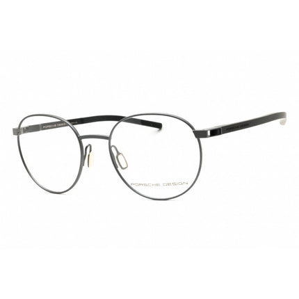 Porsche Unisex Eyeglasses - Dark Grey/Black Metal Round Full Rim Frame | P8756 51A000 ,