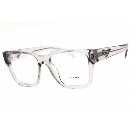 Prada Men's Eyeglasses - Transparent Asphalt Grey Rectangular Frame | 0PR 08ZV 18S1O1 ,