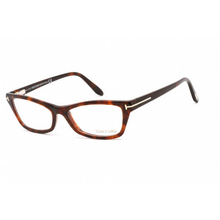 Tom Ford Women's Eyeglasses - Dark Havana Rectangular Full Rim Frame | FT5265 052 ,