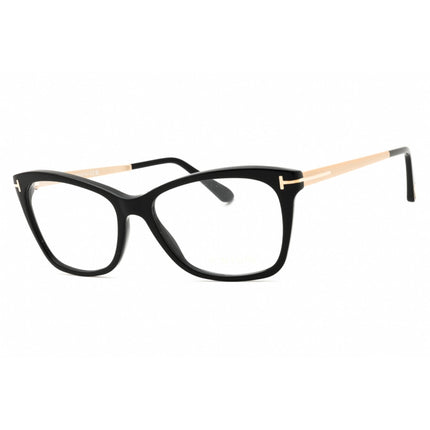 Tom Ford Women's Eyeglasses - Shiny Black Cat Eye Shape Full Rim Frame | FT5353 001 ,