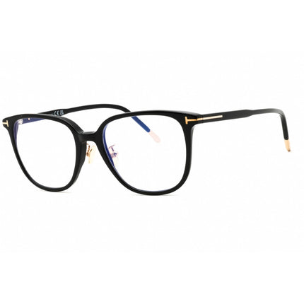 Tom Ford Women's Eyeglasses - Shiny Black Acetate Rectangular Frame | FT5778-D-B 001 ,