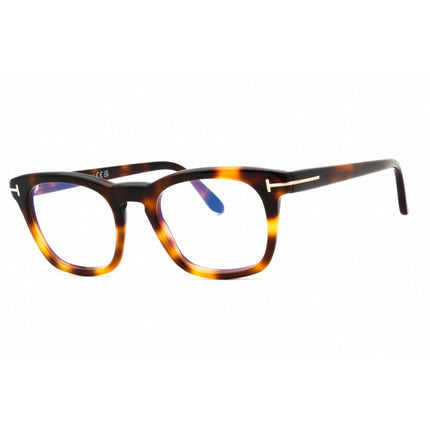 Tom Ford Men's Eyeglasses - Havana Acetate Rectangular Full Rim Frame | FT5870-B 056 ,
