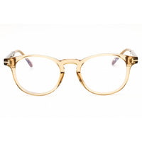 Tom Ford Unisex Eyeglasses - Light Brown Acetate Round Full Rim Frame | FT5891-B 047 ,