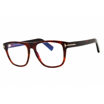 Tom Ford Men's Eyeglasses - Red Havana Rectangular Shape Full Rim Frame | FT5902-B 054 ,