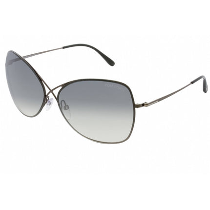 Tom Ford Women's Sunglasses - Shiny Gunmetal Metal Round Full Rim Frame | FT0250 08C ,