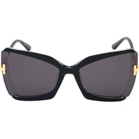 Tom Ford Women's Sunglasses - Black Transparent/Gold Oversized Frame | FT0766 03A ,