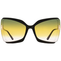 Tom Ford Women's Sunglasses - Black/Crystal/Gold Acetate Full Rim Frame | FT0766 03B ,