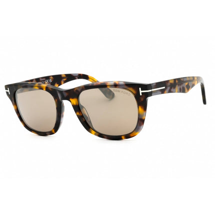 Tom Ford Men's Sunglasses - Coloured Havana Rectangular Full Rim Frame | FT1076 55L ,