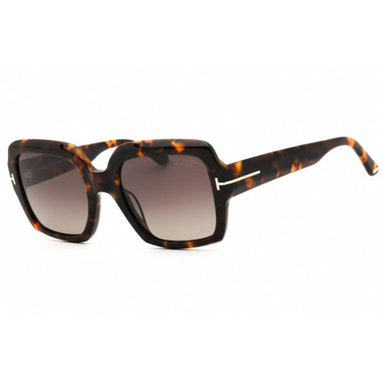 Tom Ford Women's Sunglasses - Havana Acetate Rectangular Full Rim Frame | FT1082 52D ,