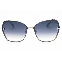 Tom Ford Women's Sunglasses - Shiny Palladium/Black Oversized Shape Frame | FT1107 16C ,