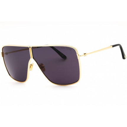 Tom Ford Unisex Sunglasses - Shiny Deep Gold/Black Metal Full Rim Frame | FT1159 30A ,