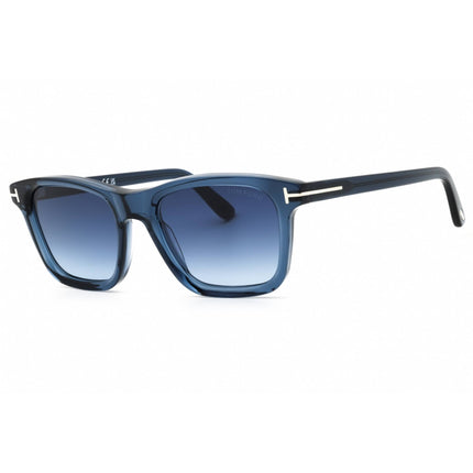 Tom Ford Men's Sunglasses - Shiny Blue Acetate Rectangular Full Rim Frame | FT1179 90W ,