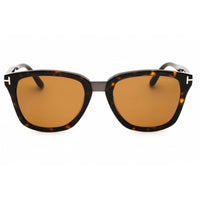 Tom Ford Men's Sunglasses - Dark Havana Acetate Rectangular Shape Frame | FT1213 52E ,