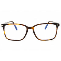 Tom Ford Unisex Eyeglasses - Havana Acetate Rectangular Full Rim Frame | FT5696-B 052 ,