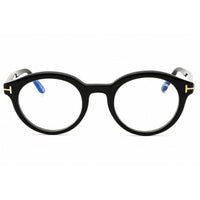 Tom Ford Unisex Eyeglasses - Shiny Black Acetate Round Full Rim Frame | FT6061-B 001 ,
