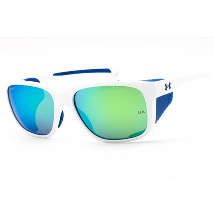Under Armour Men's Sunglasses - White/Blue Plastic Full Rim Frame | UA GLACIAL 0YO6 3K ,