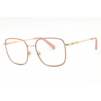 Versace Women's Eyeglasses - Pale Gold/Pink Metal Rectangular Frame | 0VE1281 1469 ,