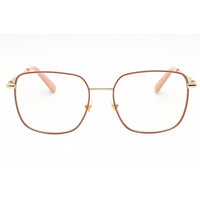 Versace Women's Eyeglasses - Pale Gold/Pink Metal Rectangular Frame | 0VE1281 1469 ,