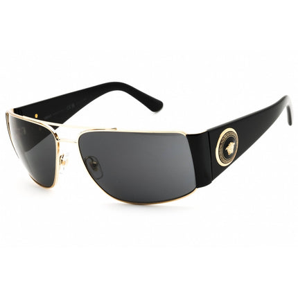 Versace Women's Sunglasses - Gold/Grey Rectangular Full Rim Frame | 0VE2163 100287 ,