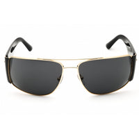 Versace Women's Sunglasses - Gold/Grey Rectangular Full Rim Frame | 0VE2163 100287 ,
