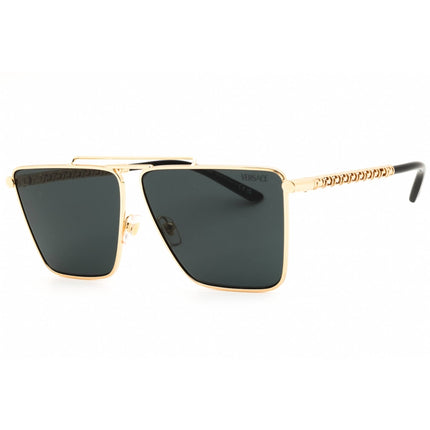 Versace Men's Sunglasses - Gold Metal Rectangular Full Rim Frame | 0VE2266 100287 ,