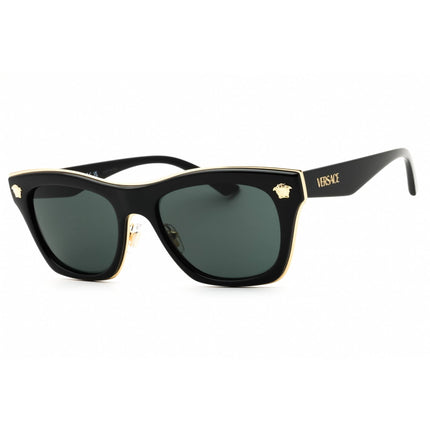 Versace Unisex Sunglasses - Black Metal Rectangular Full Rim Frame | 0VE2272 GB1/87 ,