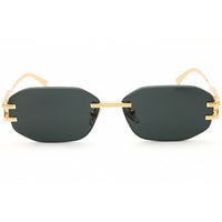 Versace Unisex Sunglasses - Gold Metal Oval Shape Rimless Frame | 0VE2274 100287 ,