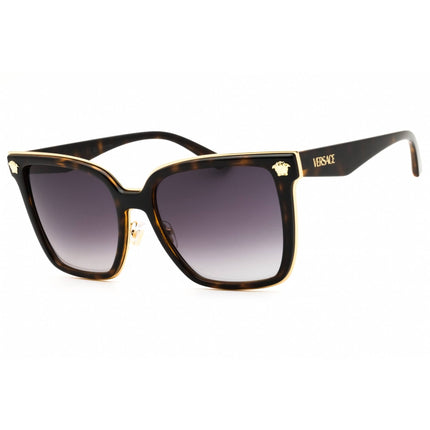 Versace Women's Sunglasses - Havana Metal Rectangular Shape Frame | 0VE2278D 108/8G ,