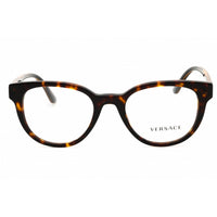 Versace Women's Eyeglasses - Dark Havana Acetate Round Full Rim Frame | 0VE3317 108 ,