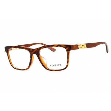 Versace Women's Eyeglasses - Havana Monogram Print Rectangular Frame | 0VE3319F 5354 ,