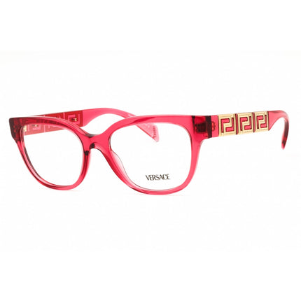 Versace Women's Eyeglasses - Transparent Red Acetate Full Rim, 54mm | 0VE3338 5409 ,