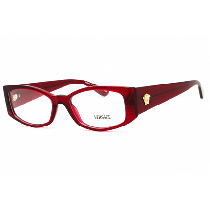 Versace Women's Eyeglasses - Bordeaux/Transparent Burgundy Oval Frame | 0VE3343 5430 ,