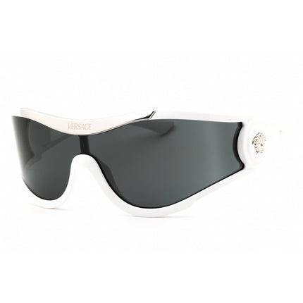 Versace Unisex Sunglasses - White Injected Propionate Shield Frame | 0VE4475 314/87 ,