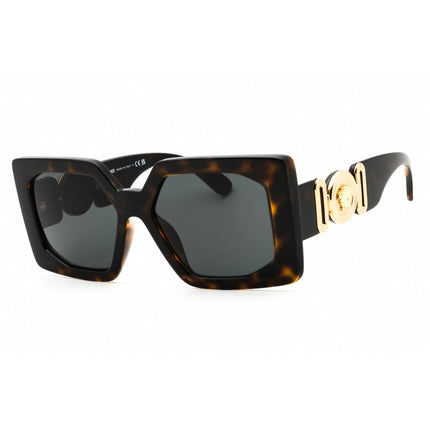 Versace Unisex Sunglasses - Havana Rectangular Shape Full Rim Frame | 0VE4478U 108/87 ,
