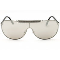Versace Unisex Sunglasses - Silver Metal Shield Shape Full Rim Frame | VE2140 10006G ,