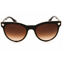 Versace Women's Sunglasses - Havana Metal Oval Shape Full Rim Frame | VE2198 125213 ,