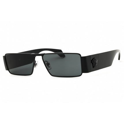 Versace Men's Sunglasses - Black Metal Rectangular Full Rim Frame | VE2286 100987 ,