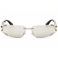 Versace Unisex Sunglasses - Silver Metal Rectangular Rimless Frame | VE2291 10016G ,