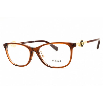 Versace Women's Eyeglasses - Transparent Brown Acetate Full Rim Frame | VE3297D 5324 ,