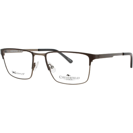 Chesterfield Men's Eyeglasses - Matte Black/White Metal Frame | CH-112XL 4IN ,