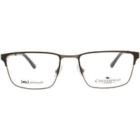 Chesterfield Men's Eyeglasses - Matte Black/White Metal Frame | CH-112XL 4IN ,