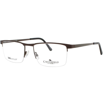 Chesterfield Men's Eyeglasses - Matte Black/White Metal Frame | CH-113XL 4IN ,