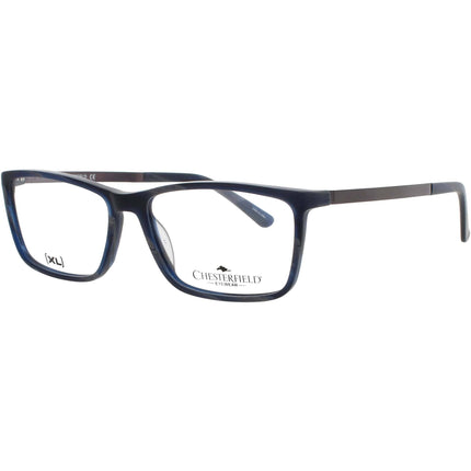 Chesterfield Men's Eyeglasses - Matte Blue/Horn Acetate/Metal Frame | CH-54XL HW8 ,