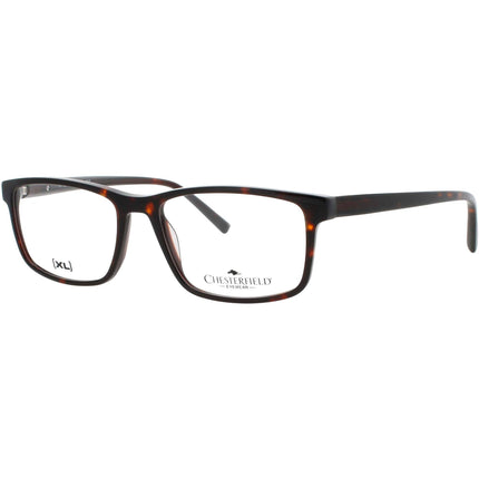 Chesterfield Men's Eyeglasses - Rectangular Havana Acetate Frame | CH-58XL 086 ,
